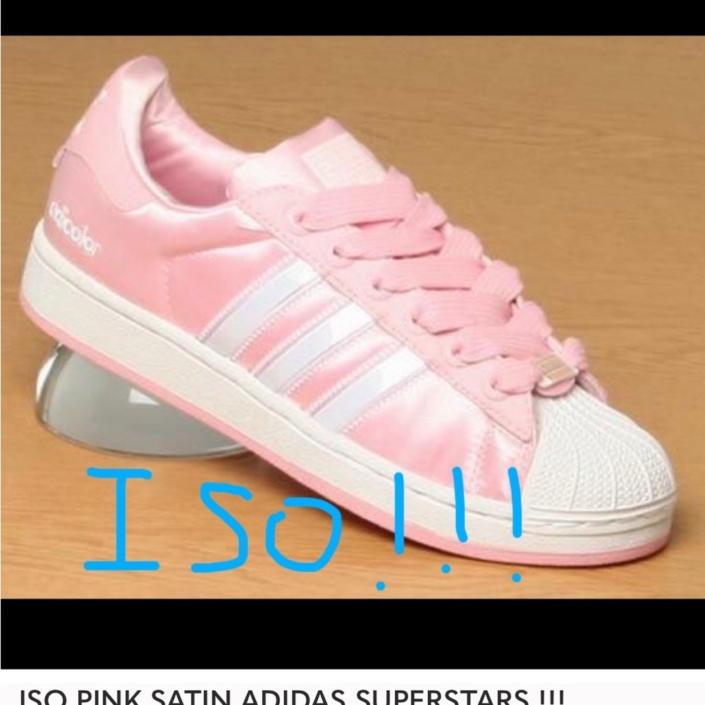 Adidas Pink and White Sneakers with Textured Toe Cap